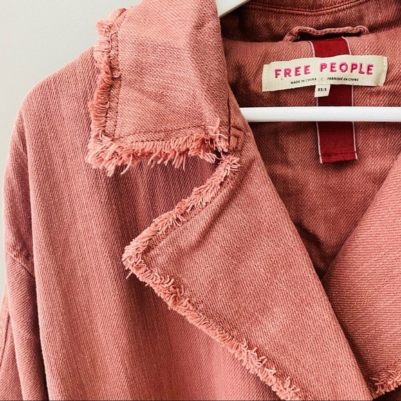 Free People Kelly Trench Coat Rose Sz XS/S - Picture 9 of 14